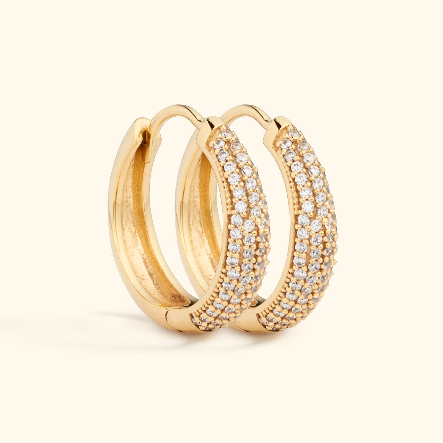Hailey Pave Hoops